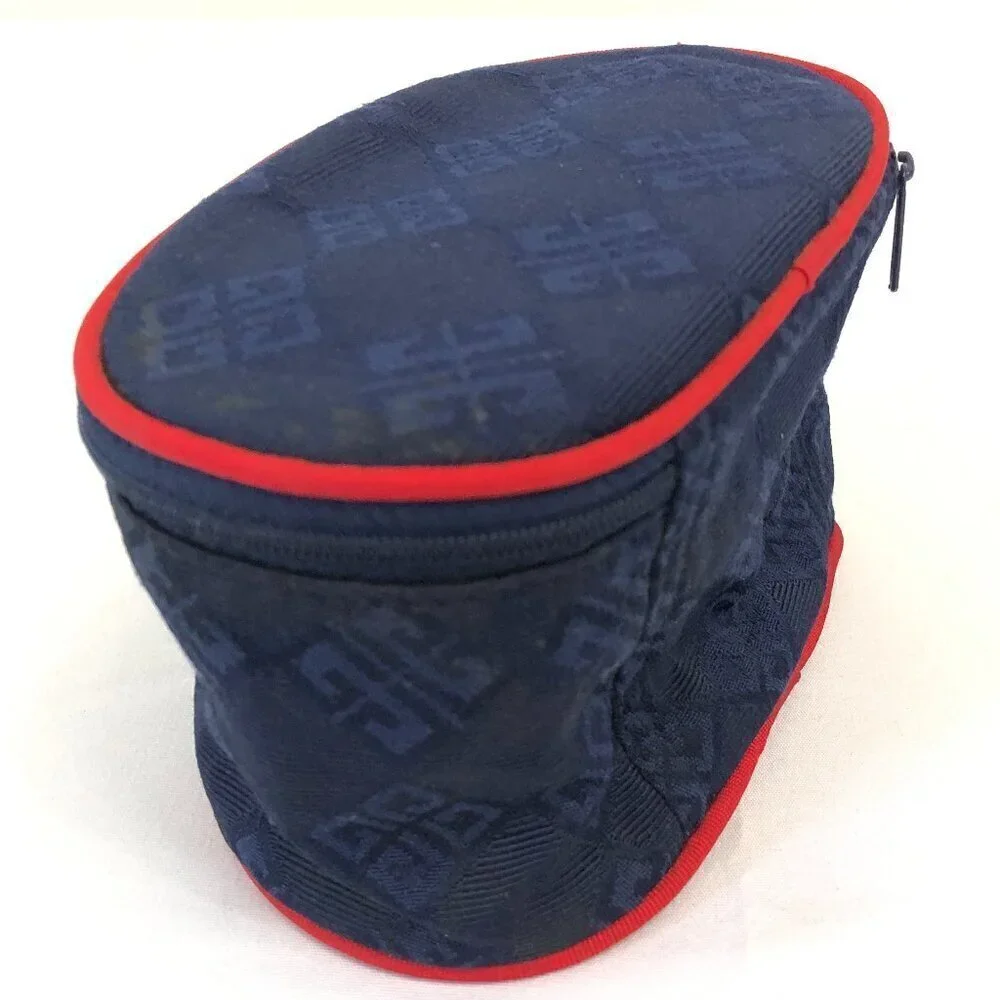 Givenchy Blue And Red Makeup Bag With Mirror